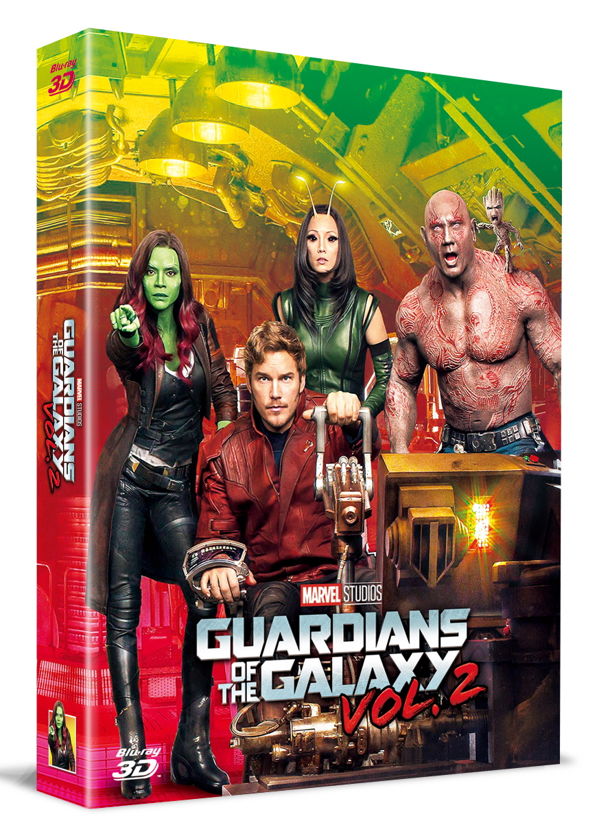 [Blu-ray] 가디언즈 오브 갤럭시 VOL. 2 풀슬립 A1(2Disc: 3D+2D)스틸북 한정판(Weetcollcection Exclusive No.2)
